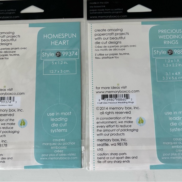 Memory Box Heart and Ring Die Set - Picture 4 of 4